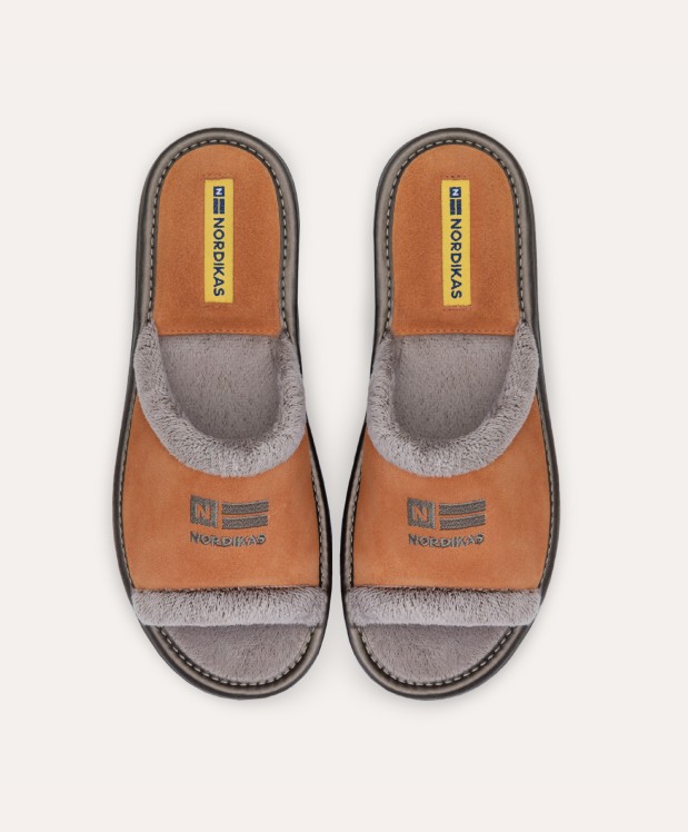 nordikas ZAPATILLAS DE CASA MUJER AFELPADO NARANJA Rebajas top