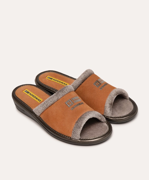 nordikas ZAPATILLAS DE CASA MUJER AFELPADO NARANJA Rebajas top
