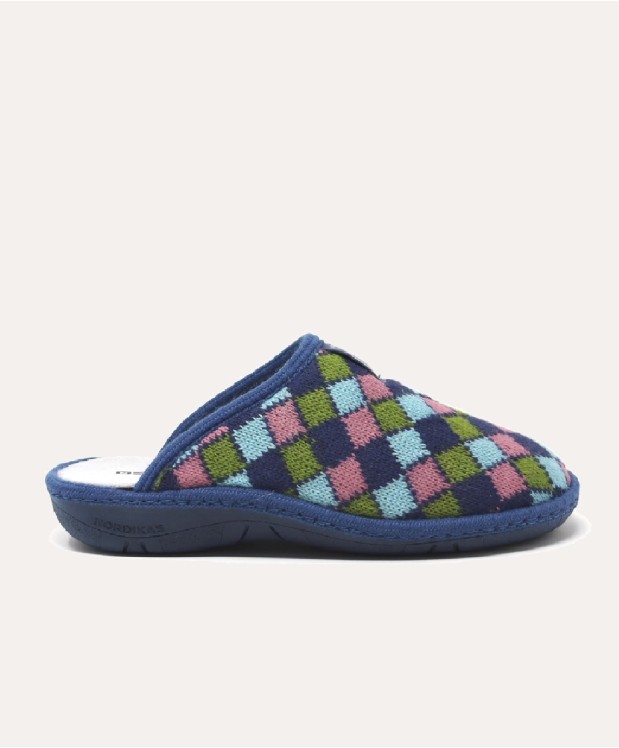 nordikas ZAPATILLAS DE CASA MUJER ARLEQUIN INDICO En línea