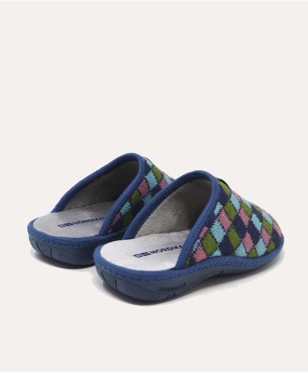 nordikas ZAPATILLAS DE CASA MUJER ARLEQUIN INDICO En línea