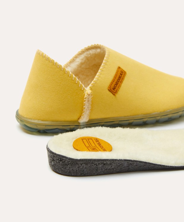 nordikas ZAPATILLAS DE CASA MUJER ECO SUEDE YELLOW Venta caliente