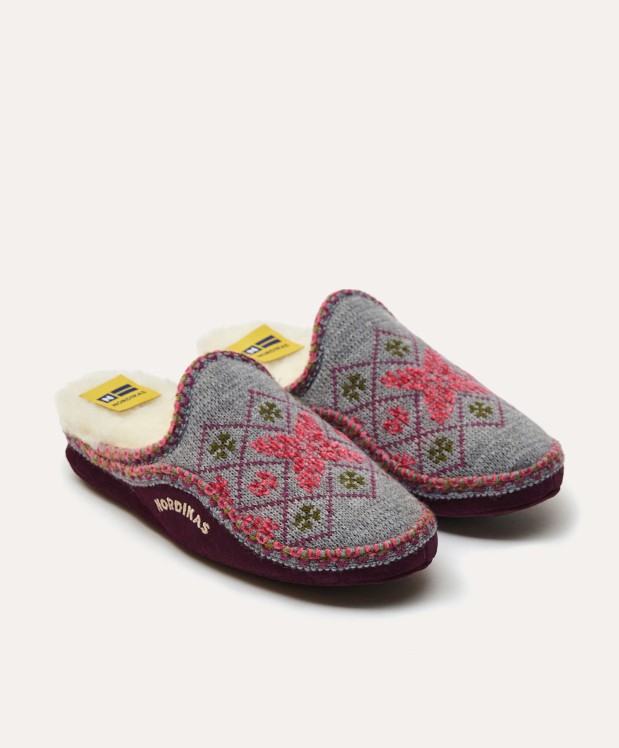 nordikas ZAPATILLAS DE CASA MUJER SNOW GRIS Ahorra y exporta