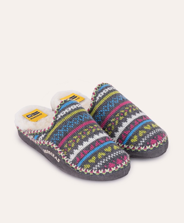 nordikas ZAPATILLAS DE CASA MUJER CANDANCHU GRIS