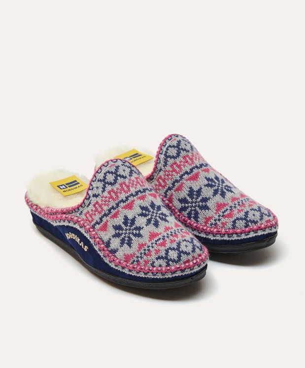nordikas ZAPATILLAS DE CASA MUJER EDELWEIS MARINO En oferta