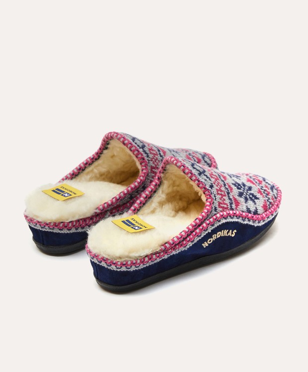 nordikas ZAPATILLAS DE CASA MUJER EDELWEIS MARINO En oferta