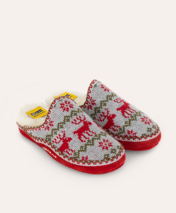 nordikas ZAPATILLAS DE CASA MUJER RENOS ROJO Los más vendidos