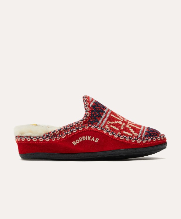nordikas ZAPATILLAS DE CASA MUJER TEIDE ROJO Descuento