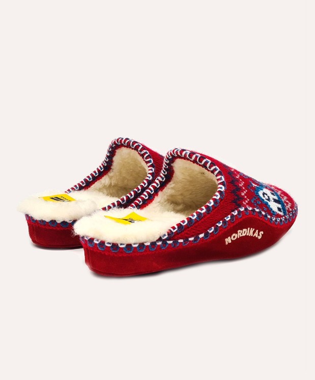 nordikas ZAPATILLAS DE CASA MUJER CABAÑA ROJO Envío gratis