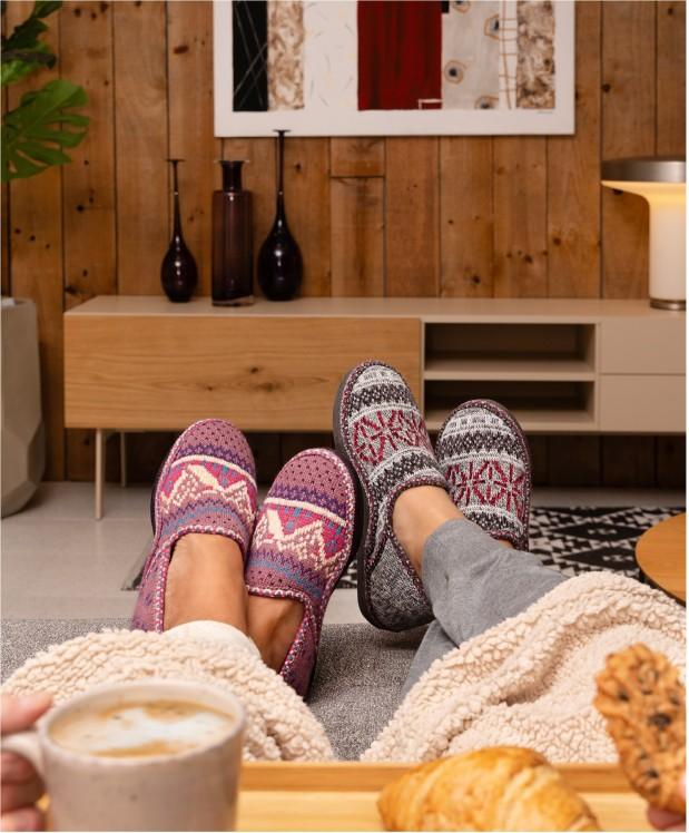 nordikas ZAPATILLAS DE CASA MUJER CABAÑA PURPURA Últimos 3 días