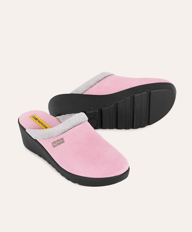 nordikas ZAPATILLAS DE CASA MUJER AFELPADO ROSA ÚLTIMAS EDICIONES