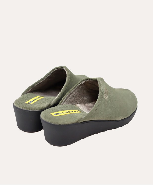 nordikas ZAPATILLAS DE CASA MUJER AFELPADO MUSGO Promoción por tiempo limitado