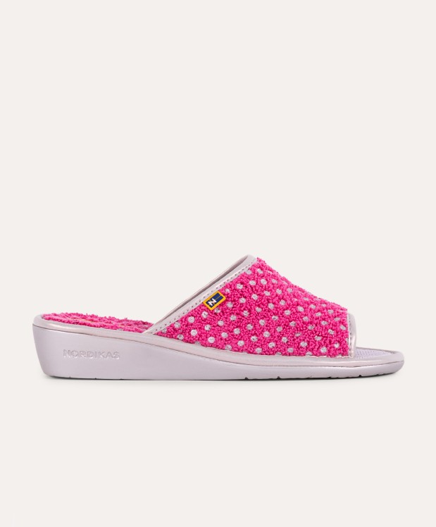 nordikas ZAPATILLAS DE CASA MUJER CIRCLES FRESA Precio ultrabajo