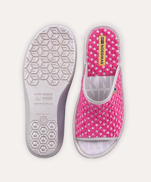 nordikas ZAPATILLAS DE CASA MUJER CIRCLES FRESA Precio ultrabajo
