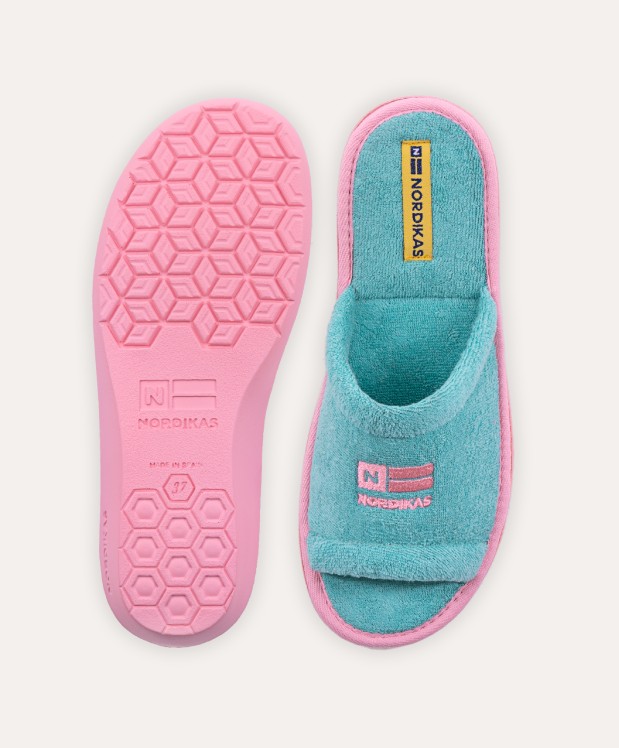 nordikas ZAPATILLAS DE CASA MUJER TOALLA VERDE Rebajas