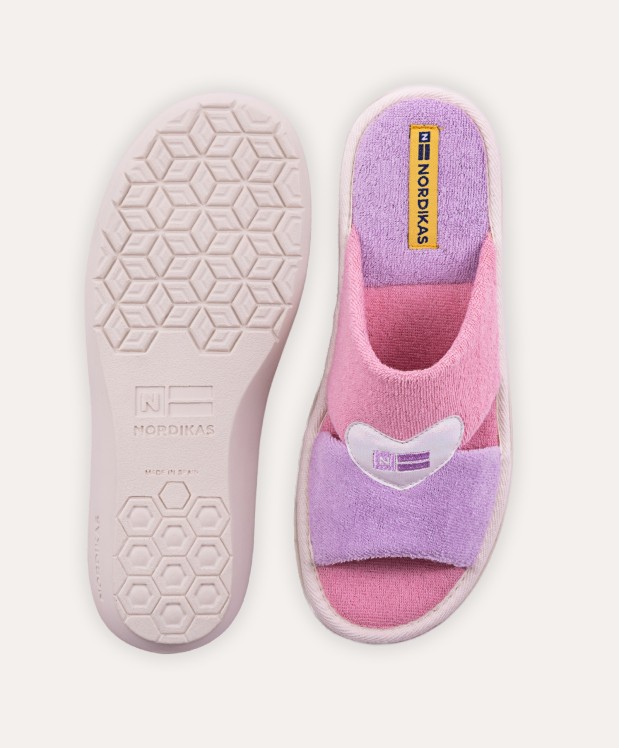 nordikas ZAPATILLAS DE CASA MUJER TOALLA LILA En oferta