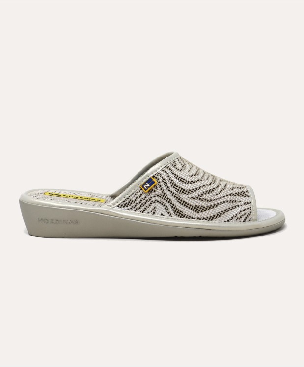 nordikas ZAPATILLAS DE CASA MUJER PIEL CEBRA BEIGE Los más vendidos