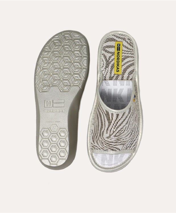 nordikas ZAPATILLAS DE CASA MUJER PIEL CEBRA BEIGE Los más vendidos