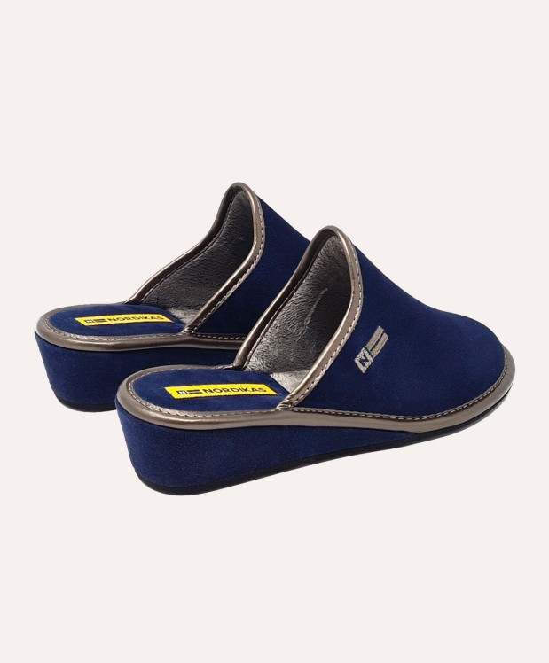 nordikas ZAPATILLAS DE CASA MUJER AFELPADO INDICO Descuento por venta flash