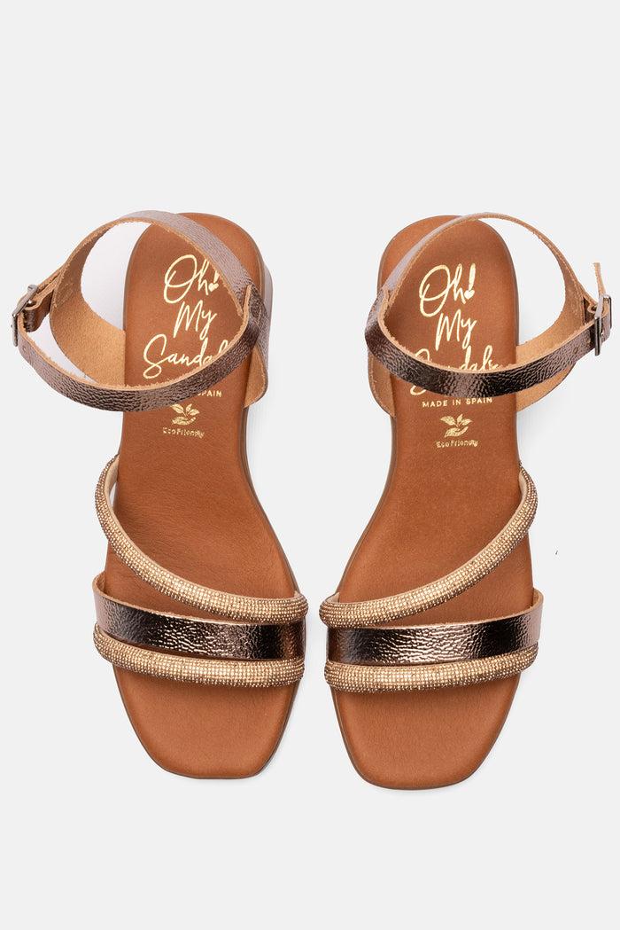 ﻿oh my sandals Sandalia Mujer Piel Olivia Cava Oferta especial de fábrica