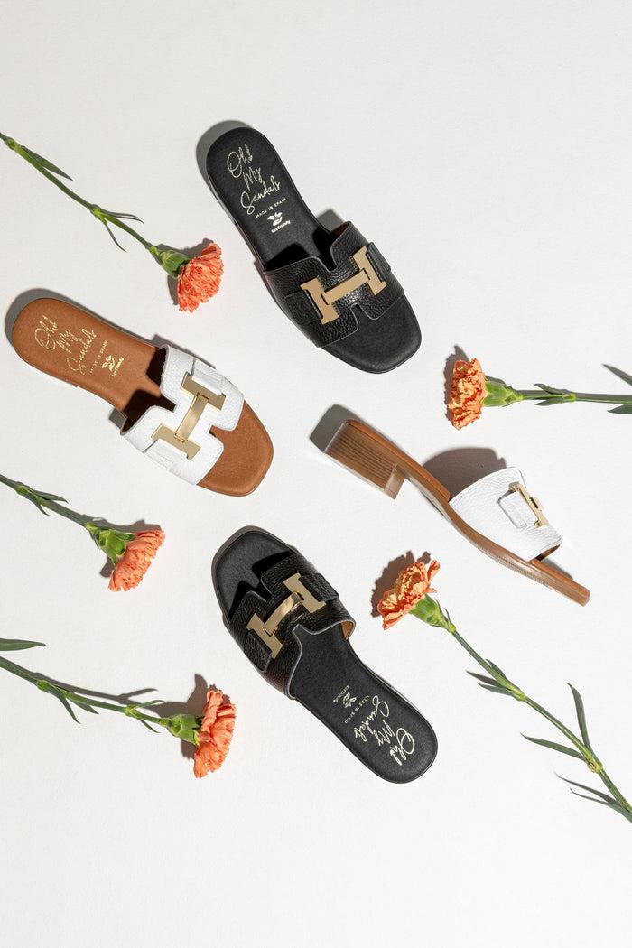 oh my sandals Sandalia Mujer Piel Kamala Blanco Promoción trimestral