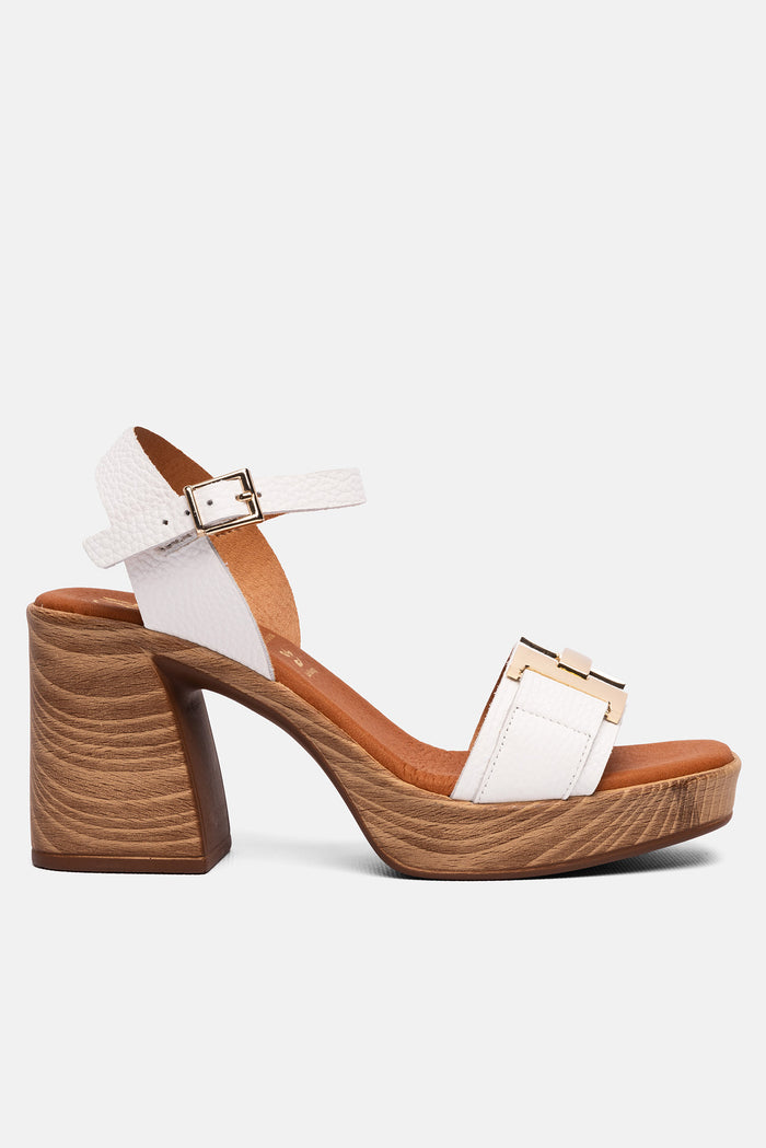 oh my sandals Sandalia Mujer Piel Rosalía Blanco Envío internacional gratuito