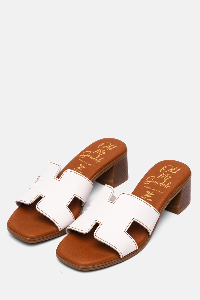 oh my sandals Sandalia Mujer Piel Nancy Blanco Limitado a 3 días