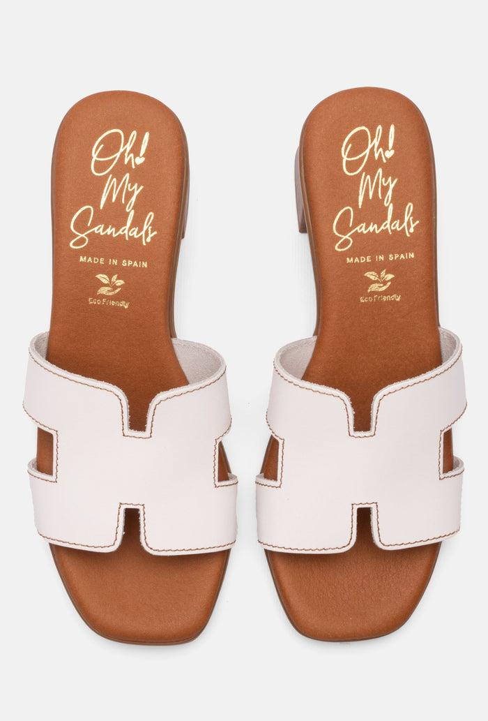 oh my sandals Sandalia Mujer Piel Nancy Blanco Limitado a 3 días