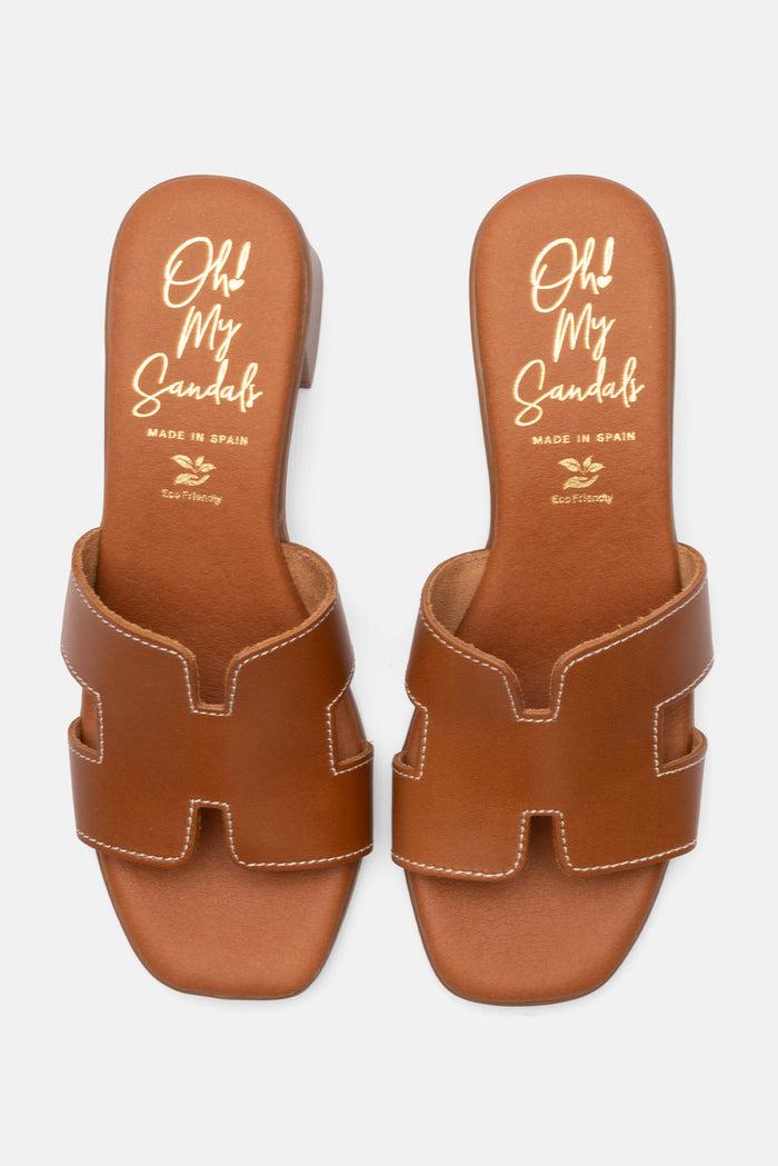 oh my sandals Sandalia Mujer Piel Nancy Roble Precios de Black Friday