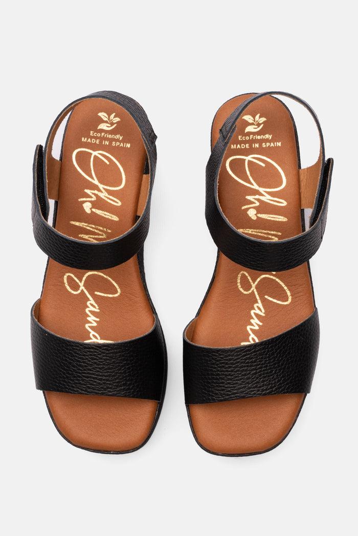 oh my sandals Sandalia Mujer Piel Zulema Negro Libre de impuestos