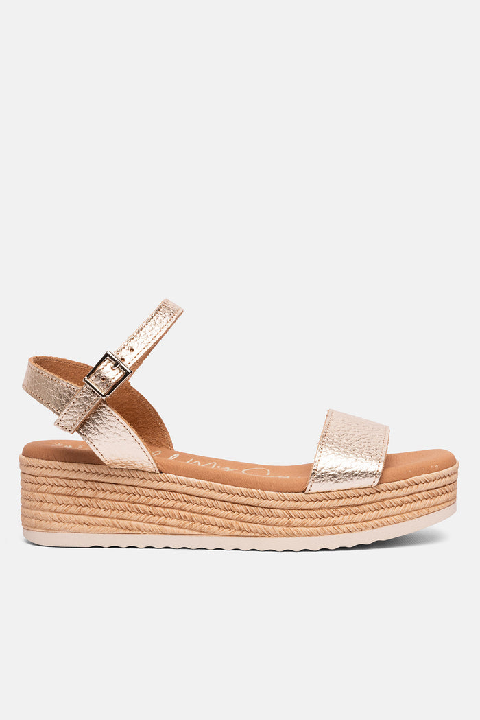 oh my sandals Sandalia Mujer Piel Zoe Champán Descuentos del mes