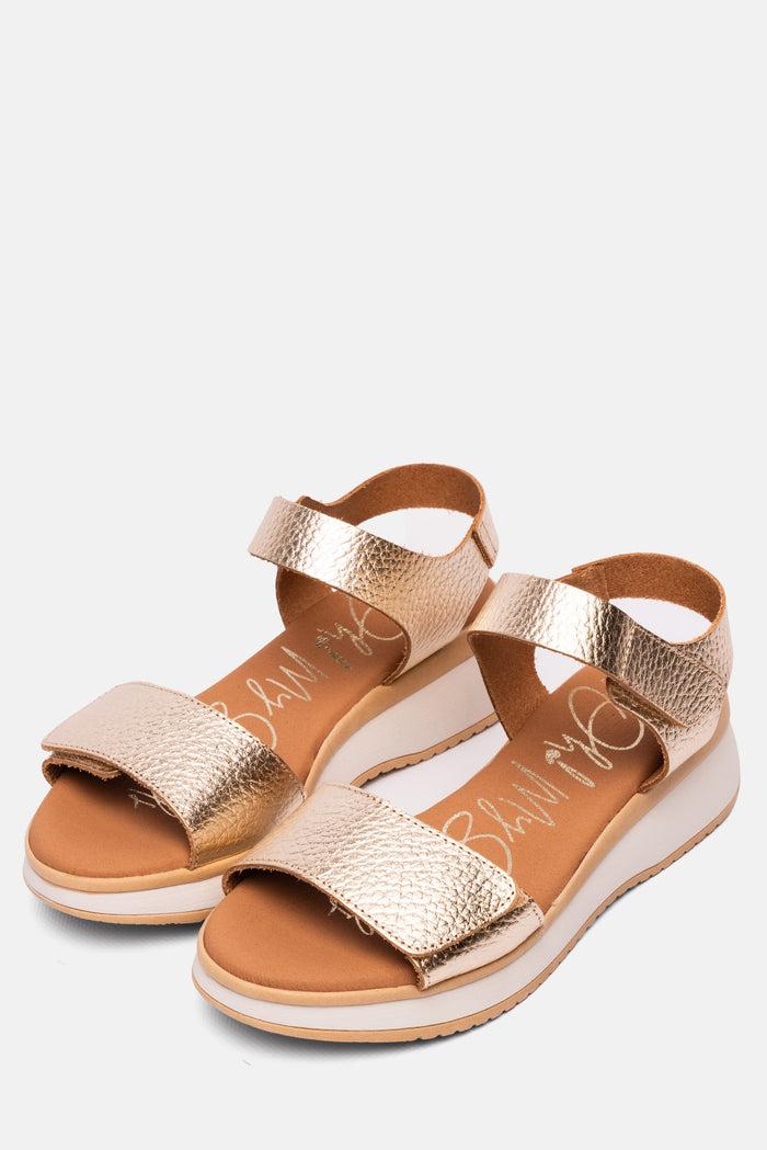 oh my sandals Sandalia Mujer Piel Selene Champán Oferta exclusiva