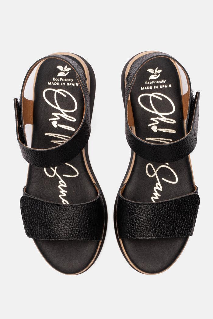 oh my sandals Sandalia Mujer Piel Selene Negro Última moda