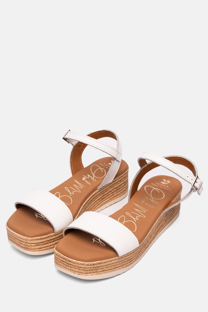 oh my sandals Sandalia Mujer Piel Zoe Blanco Ofertas de temporada