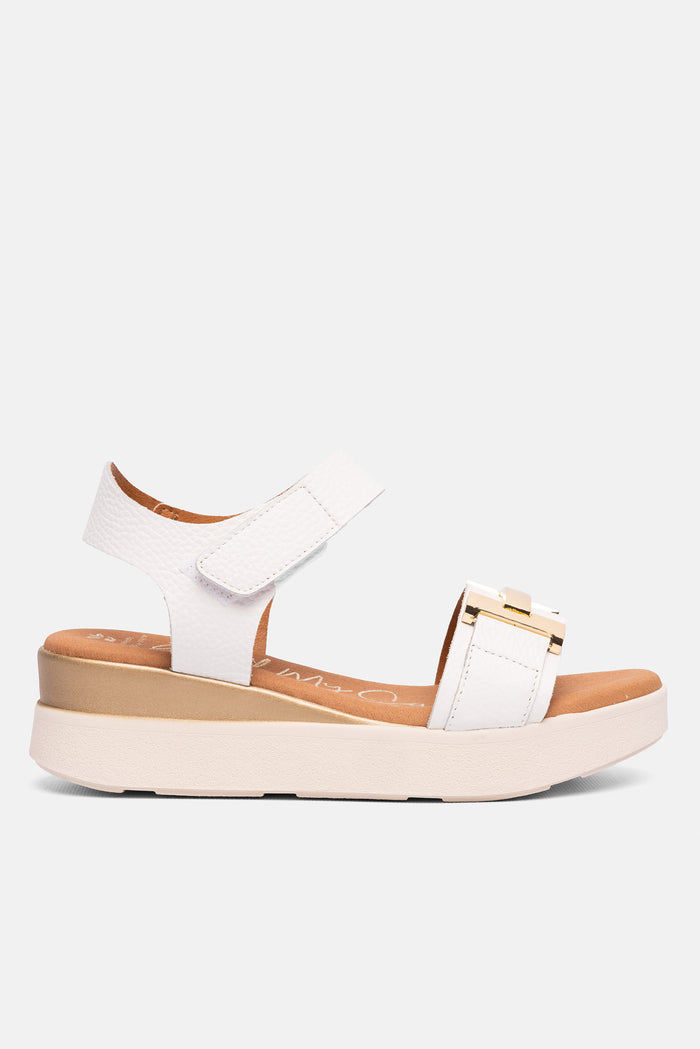 oh my sandals Sandalia Mujer Piel Vega Blanco Rebajas de fin de temporada