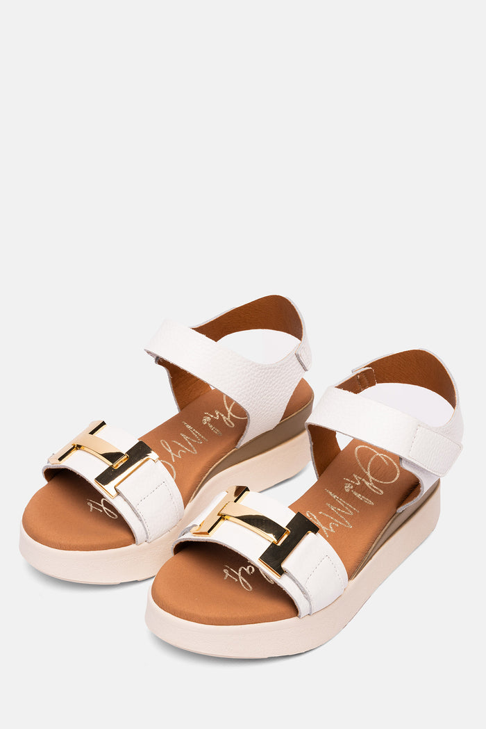 oh my sandals Sandalia Mujer Piel Vega Blanco Rebajas de fin de temporada