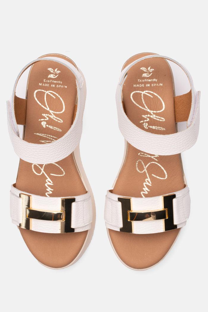 oh my sandals Sandalia Mujer Piel Vega Blanco Rebajas de fin de temporada