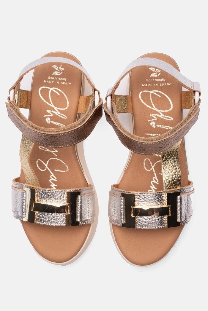 oh my sandals Sandalia Mujer Piel Vania Plata 2025