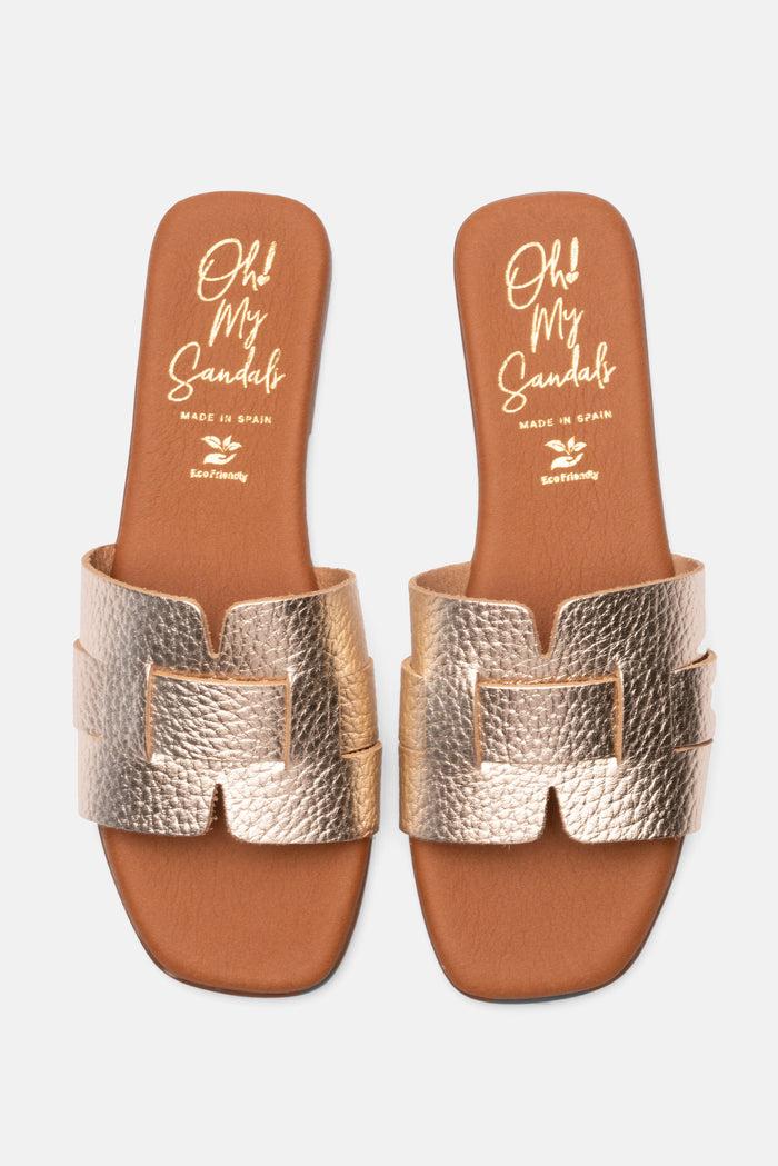 oh my sandals Sandalia Mujer Piel Alexia Champán En línea