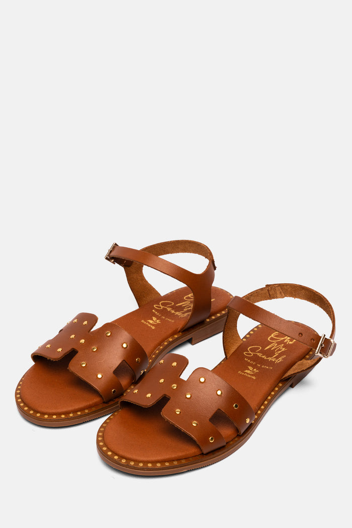 oh my sandals Sandalia Mujer Piel Fiorella Roble Outlet