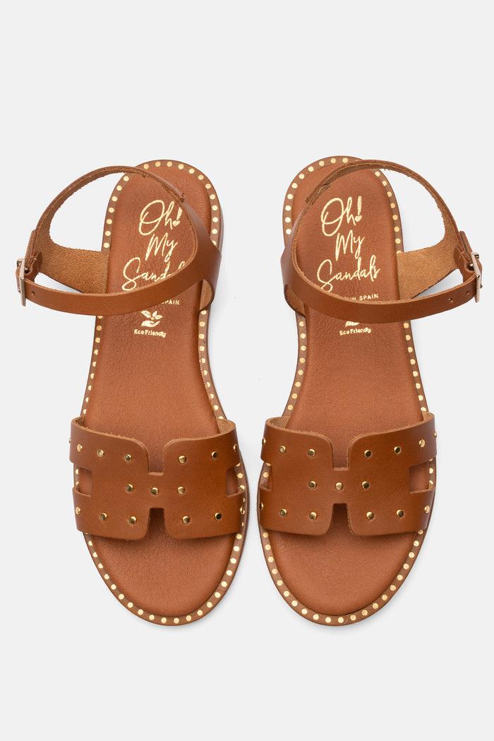 oh my sandals Sandalia Mujer Piel Fiorella Roble Outlet
