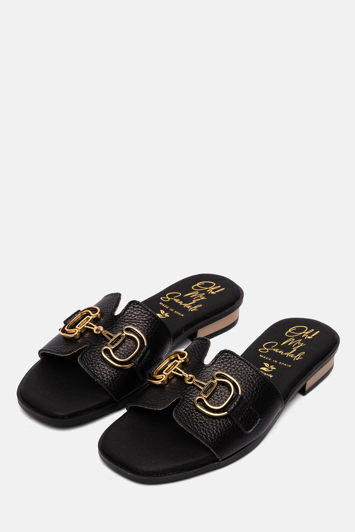 oh my sandals Sandalia Mujer Piel Helga Negro Rebajas
