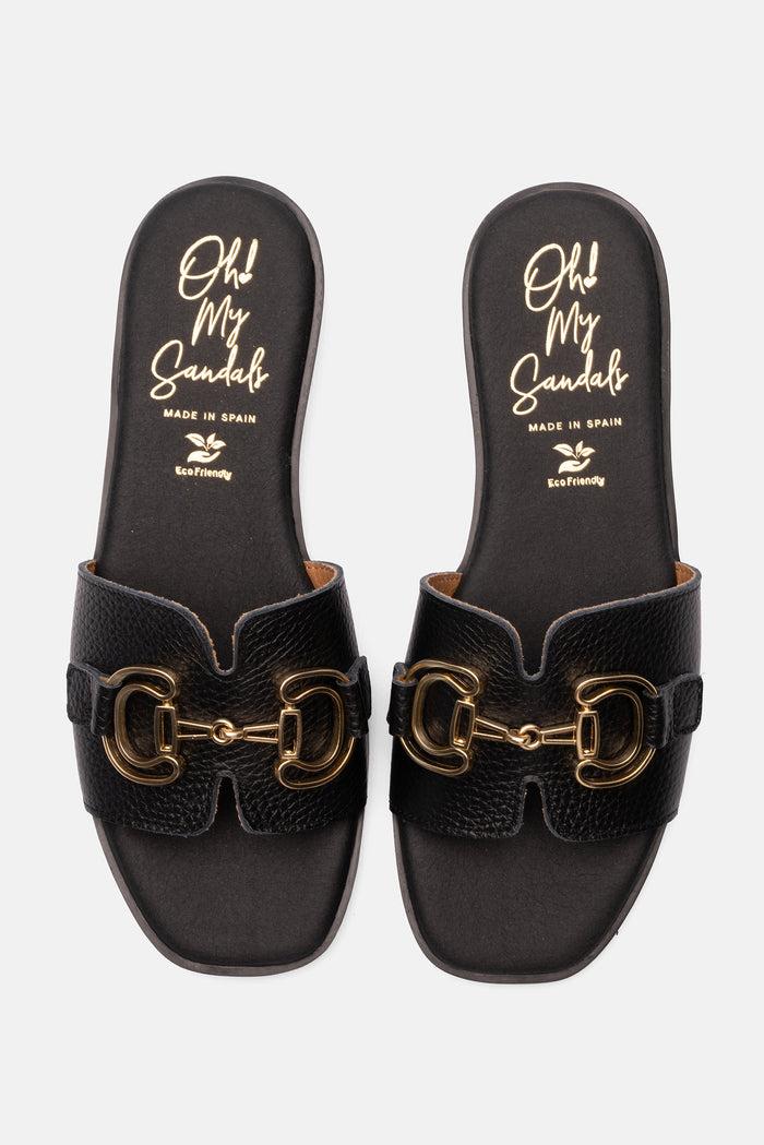 oh my sandals Sandalia Mujer Piel Helga Negro Rebajas