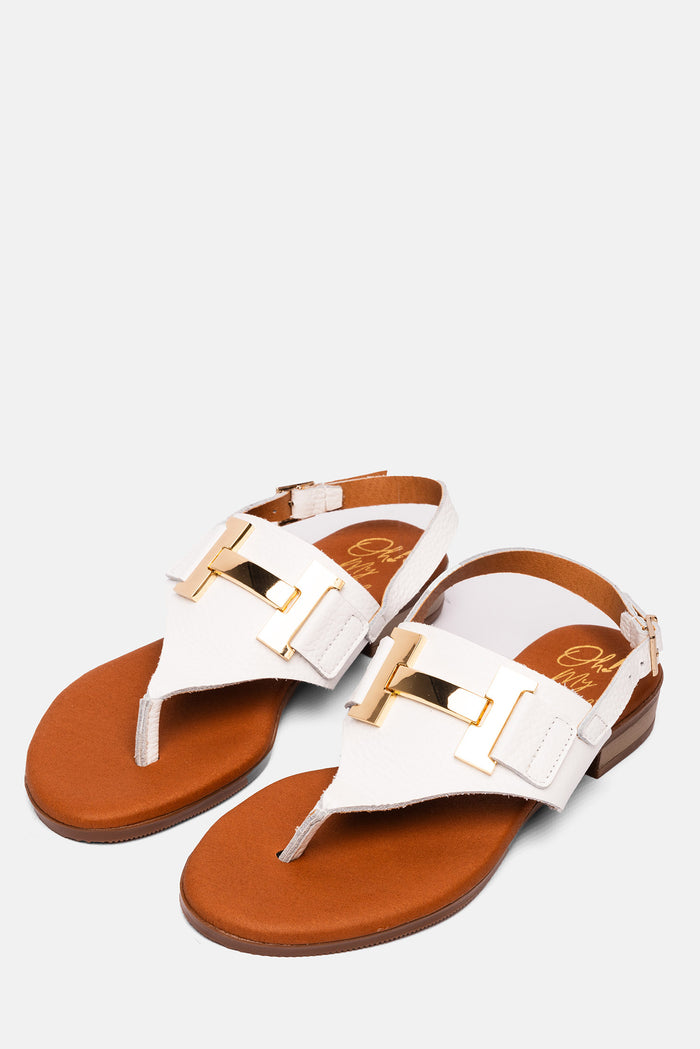 oh my sandals Sandalia Mujer Piel Gisela Blanco Ofertas
