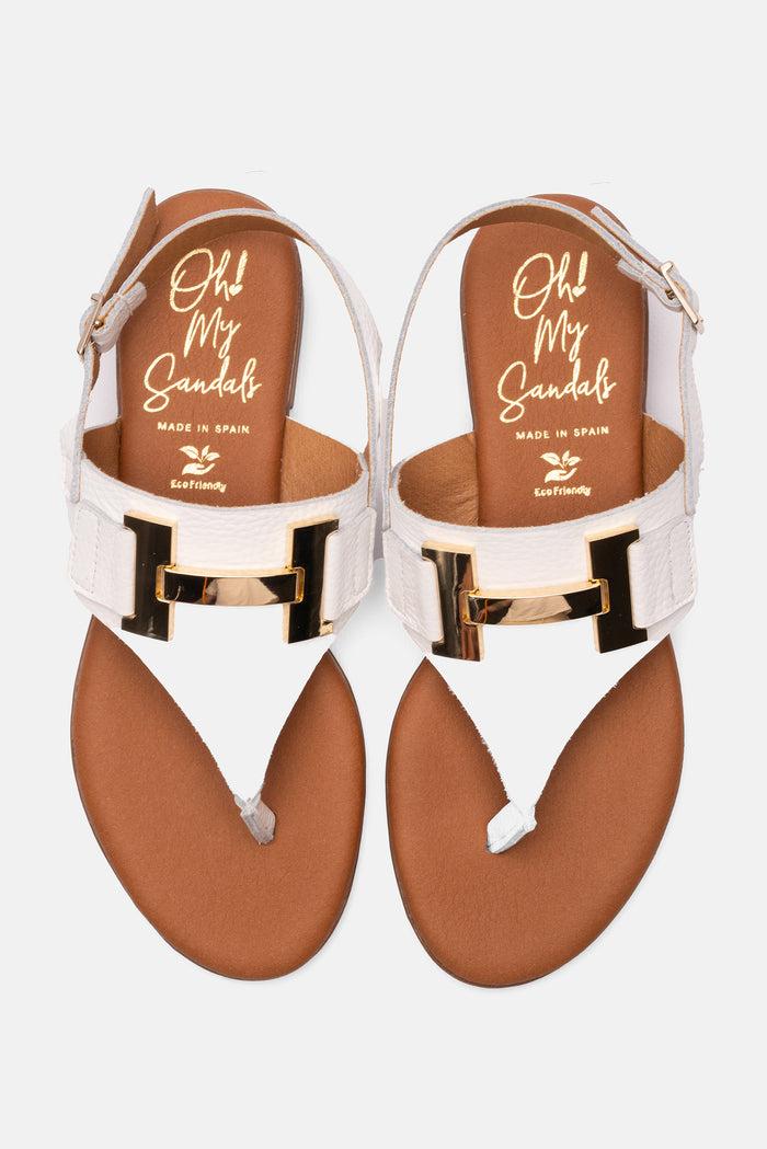 oh my sandals Sandalia Mujer Piel Gisela Blanco Ofertas