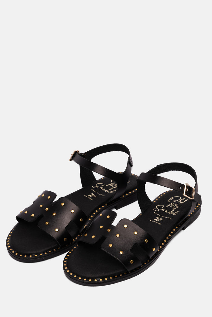 oh my sandals Sandalia Mujer Piel Fiorella Negro En oferta