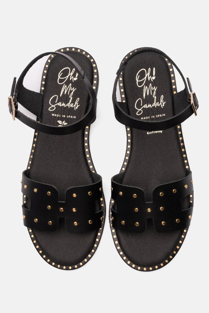 oh my sandals Sandalia Mujer Piel Fiorella Negro En oferta