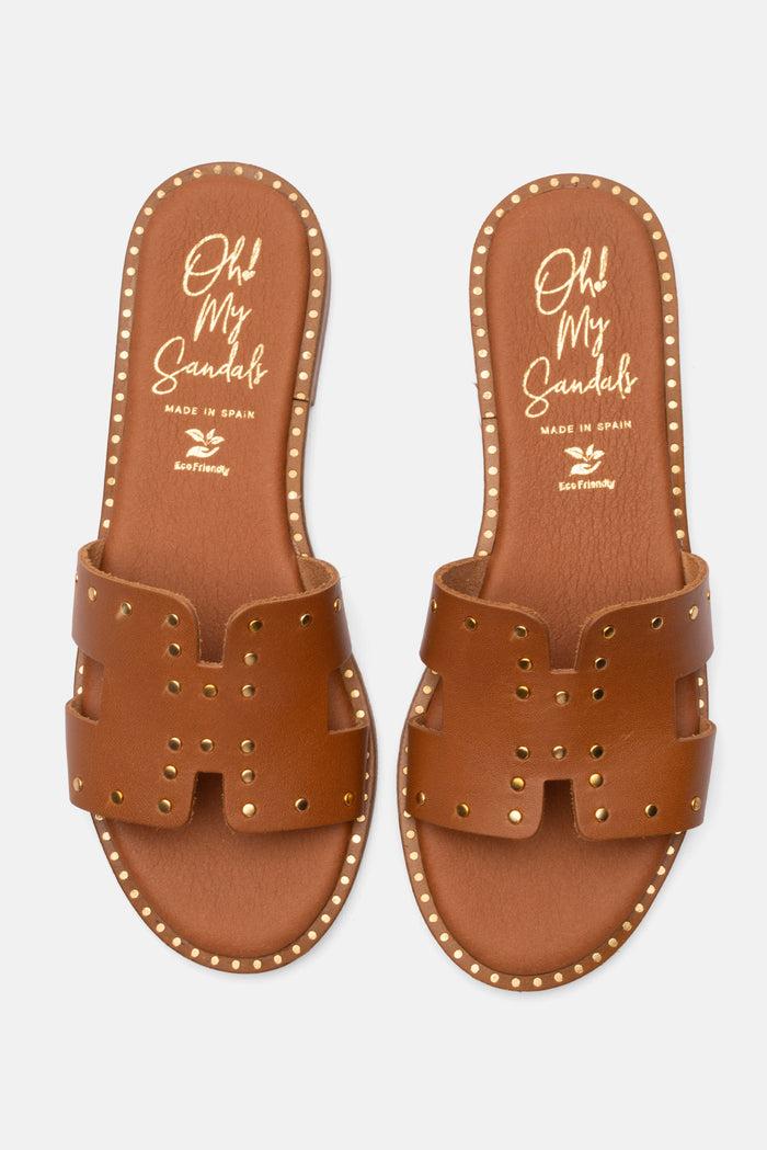 oh my sandals Sandalia Mujer Piel Erika Roble Gran oferta