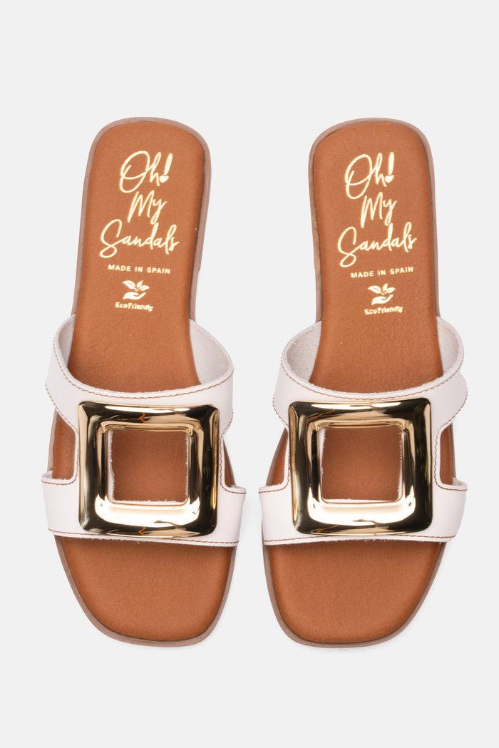 oh my sandals Sandalia Mujer Piel Caterina Blanco Ventas relámpago