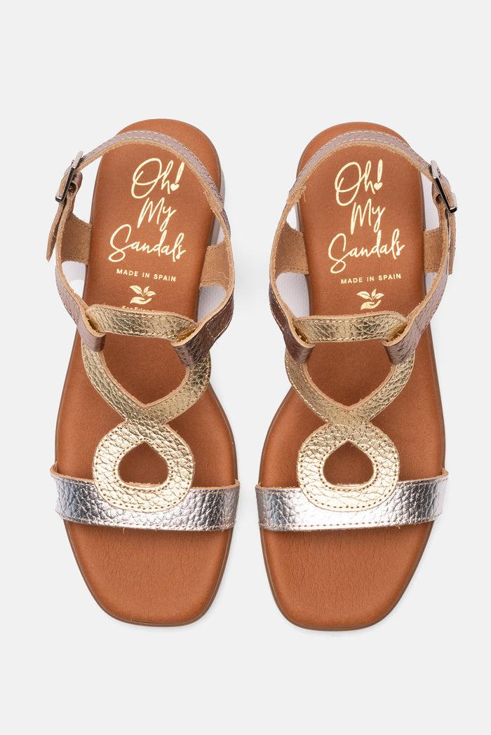 oh my sandals Sandalia Mujer Piel Leila Cava Tienda