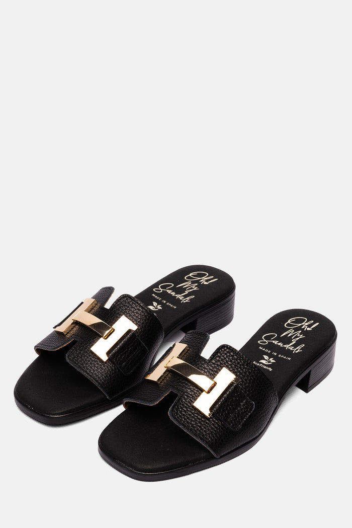 oh my sandals Sandalia Mujer Piel Kamala Negro Mejor oferta